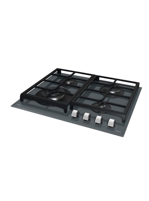 Cocina Cristal Gas GZC 64320 XBB ST Gris-1