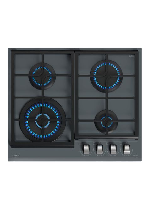 Cocina Cristal Gas GZC 64320 XBB ST Gris-0
