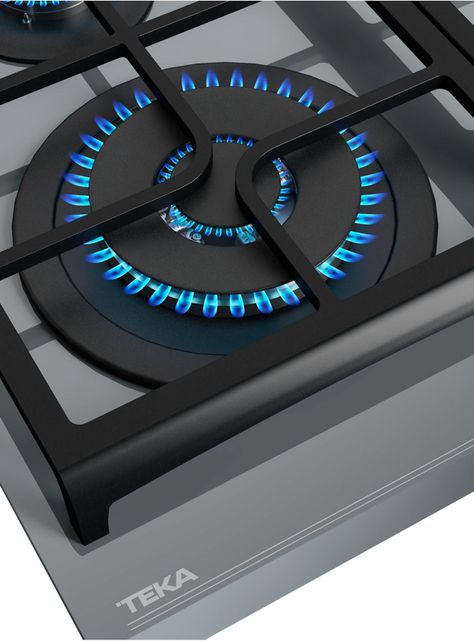 Cocina Cristal Gas GZC 64320 XBB ST Gris-3
