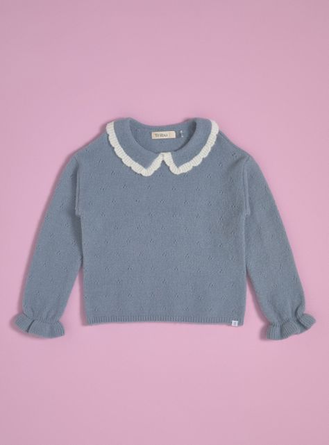 Sweater con Cuello y Mangas con Vuelos-0