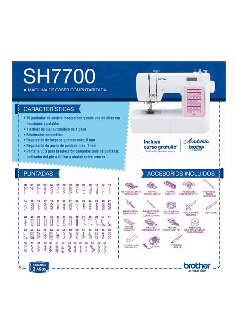 Máquina de Coser 3534DT + Máquina Overlock SH7700-3