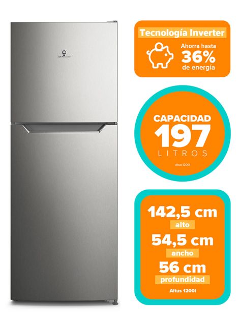 Refrigerador Top Mount No Frost 197 Litros Altus 1200l-2