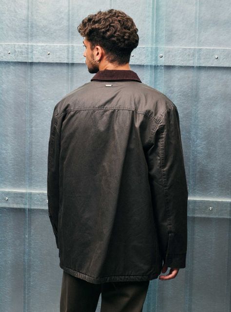 Chaqueta Coated Cuello Cotelé-1