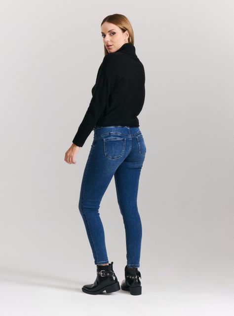Sweater Crop Cuello Alto con Lurex-5