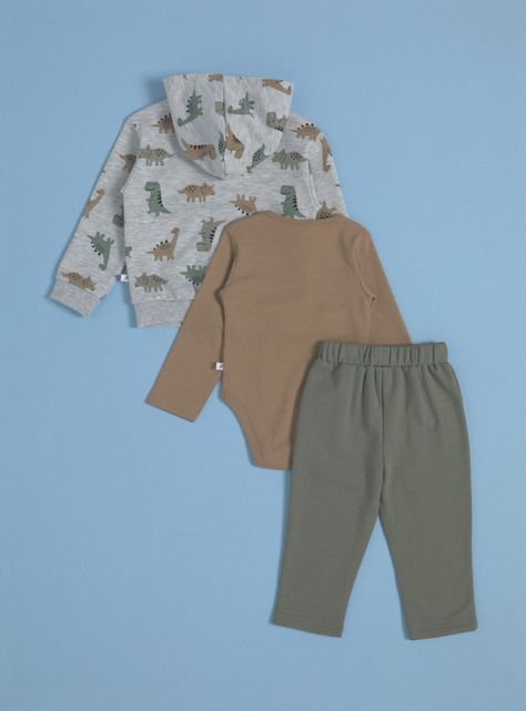 Conjunto de 3 Piezas; Polerón, Body y Jogger-2