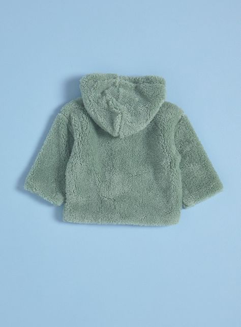 Chaqueta de Sherpa con Forro Rayado a Tono-1