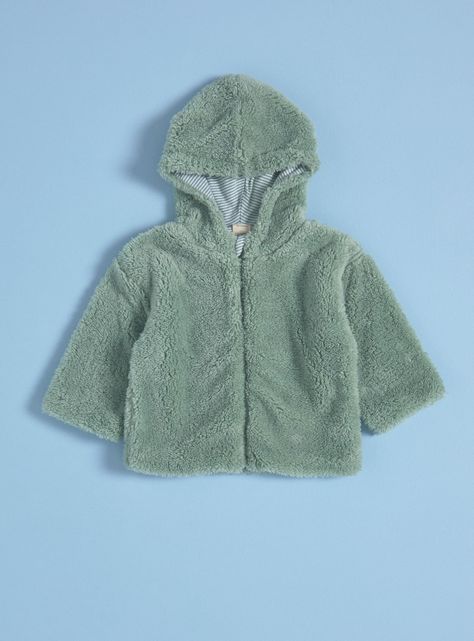 Chaqueta de Sherpa con Forro Rayado a Tono-0