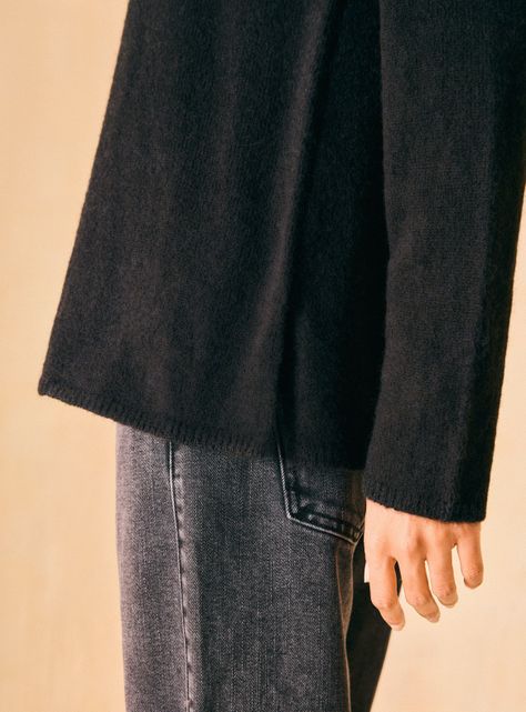 Sweater Estilo Básico con Cuello Alto-3