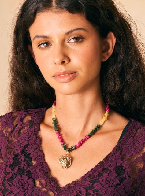 Collar Piedras Naturales Color-0