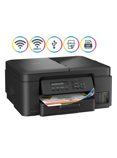 Impresoras Tinta Continua Multifuncional DCPT730DW Negro-1