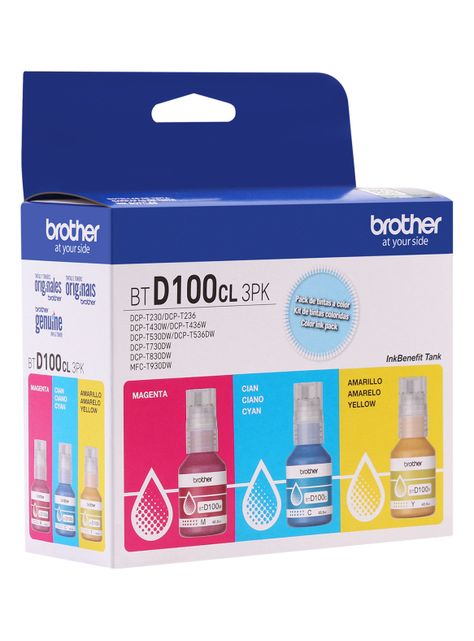 Pack 3 Botellas de Tinta BTD100CL Color-2