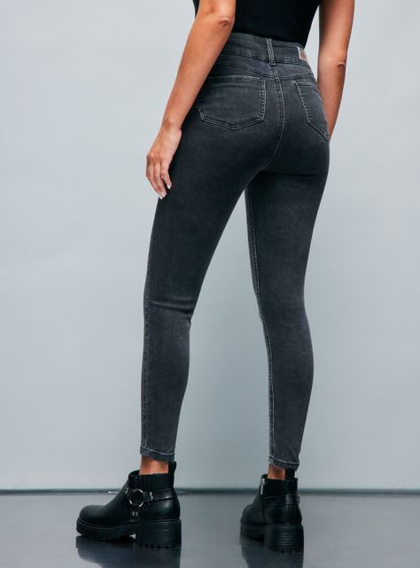 Jeans 2 Botones Delantero Full Strass-1