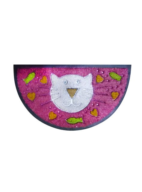 Limpiapiés Medialuna Gato 45 x 75 cm-0