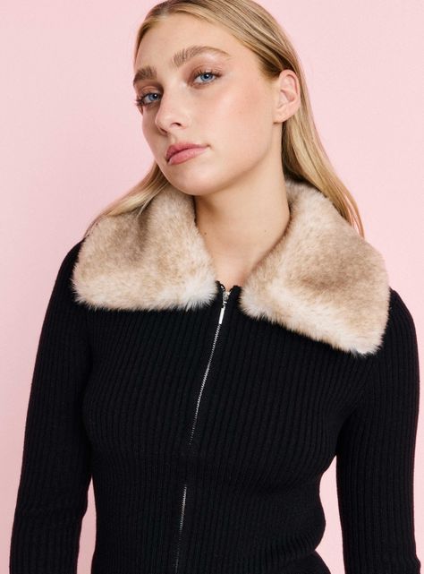 Sweater Cuello y Puños con Peluche-2