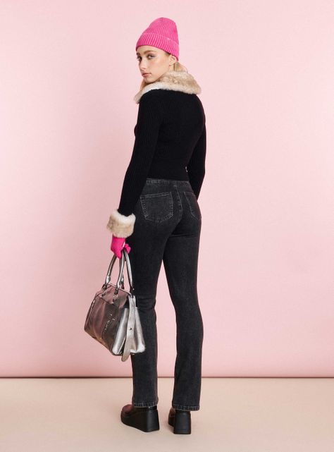 Sweater Cuello y Puños con Peluche-5
