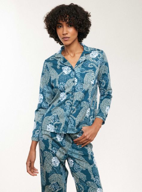 Pijama Camisero Full Print Tacto Peach-0