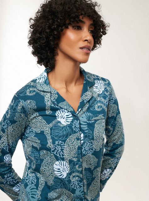 Pijama Camisero Full Print Tacto Peach-2