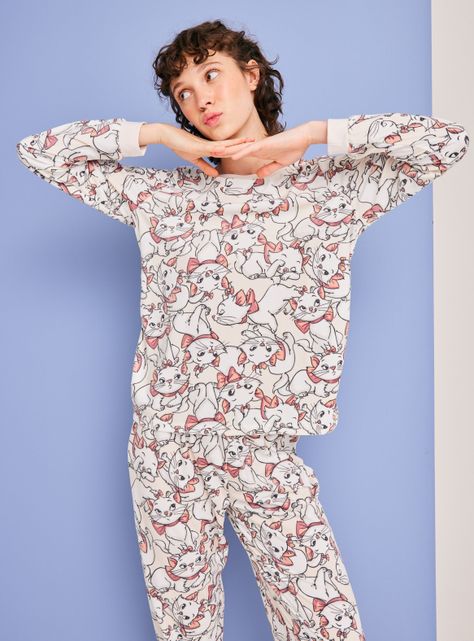 Pijama Velour Full Print Disney Marie-0