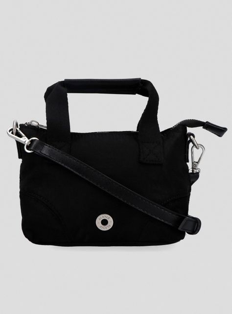 Cartera Crossbody Textil con Asas Efecto Cuero-0