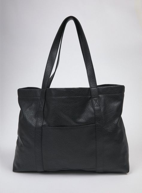 Cartera Tote Desgastado Bolsillo Frontal-2