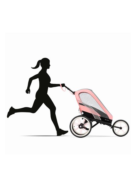 Coche Carrito Zeno Gris Rosa-3