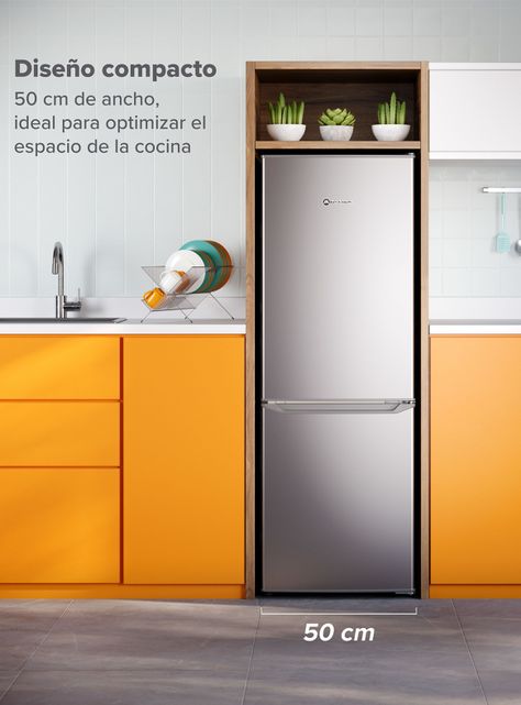 Refrigerador Bottom Freezer Frío Directo 166 Litros MED165-5
