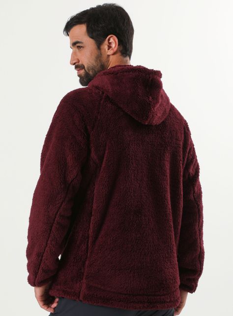 Polerón Shaggy Polar con Gorro y Cierre-1