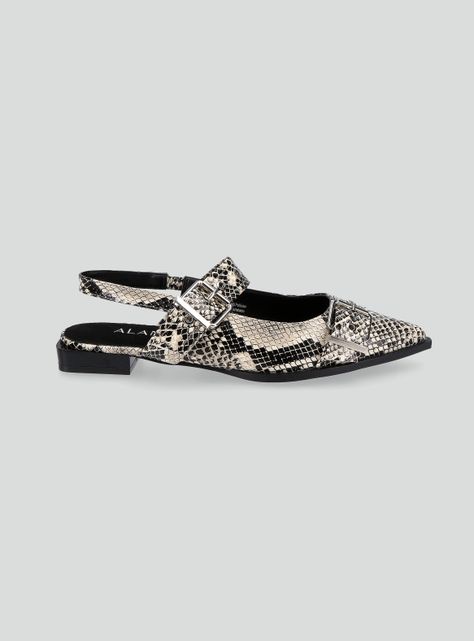 Ballerina Flat con Hebillas Metálicas Mujer-1