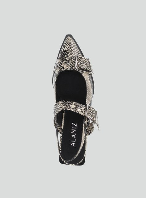 Ballerina Flat con Hebillas Metálicas Mujer-3