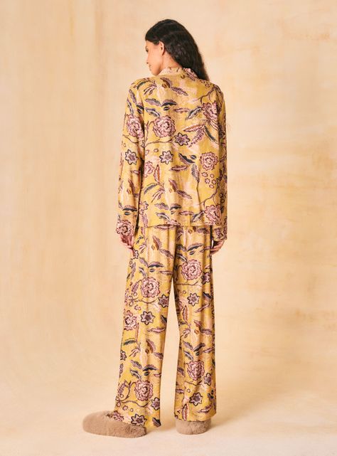 Pijama Tipo Camisero Full Estampado Flores-5