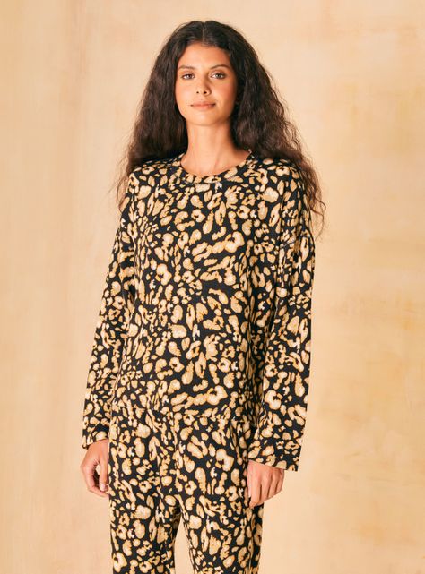 Pijama Tipo Buzo Full Estampado Animal Print Fondo-0
