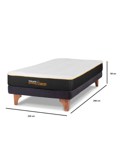Cama Europea Sport Visco 1.5 Plazas Box-1