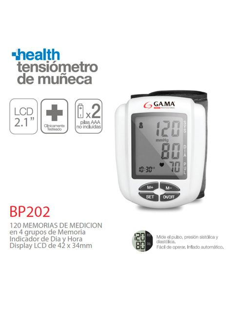 Tensiómetro de Muñeca Gama BP2116-1