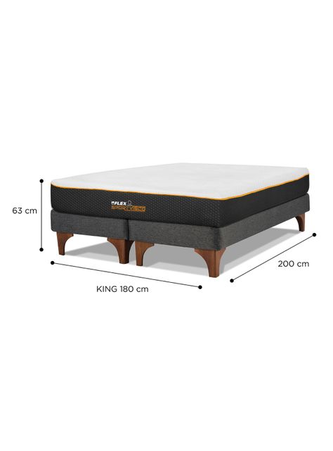 Cama Europea Sport Visco King + Respaldo Modern + Veladores Rover-1