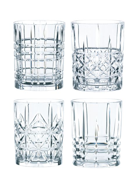 Set 4 Vasos Cristal Whisky Highland 345 ml-0