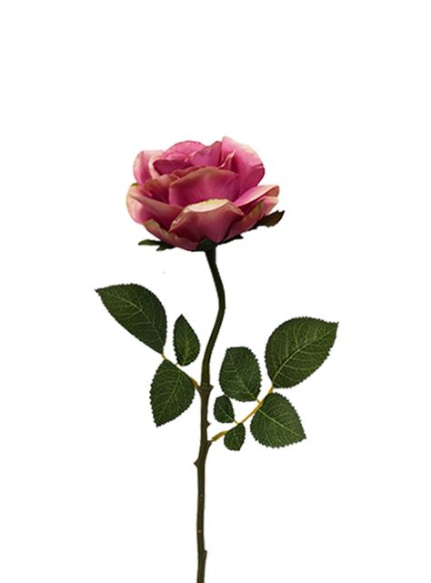Flor Artesanal Rosa Rosado 2 Piezas-2