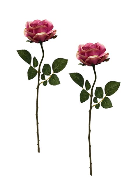 Flor Artesanal Rosa Rosado 2 Piezas-0