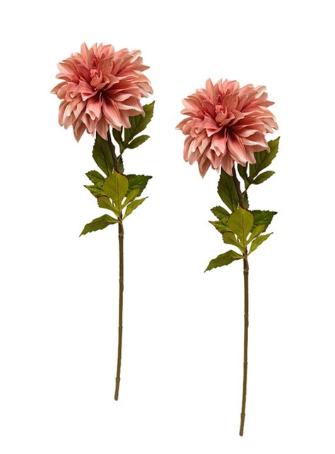 Flor Dalia Rosado 2 Piezas-0