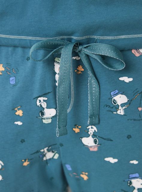 Pijama Largo Algodón Estampado Snoopy-3
