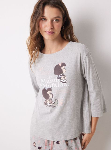 Pijama Largo Algodón Mafalda Lounge-4