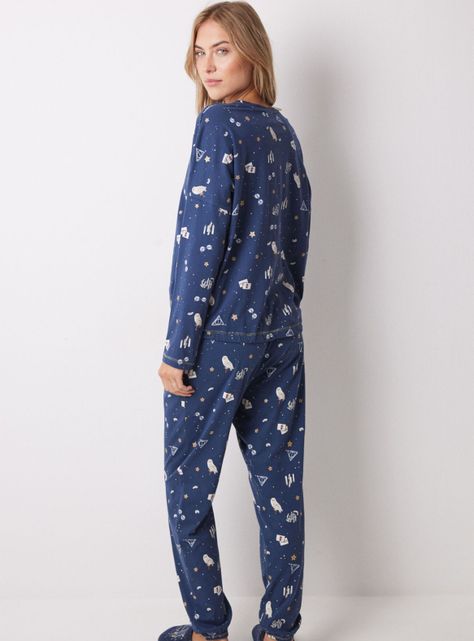 Pijama Largo Estampado Harry Potter-1