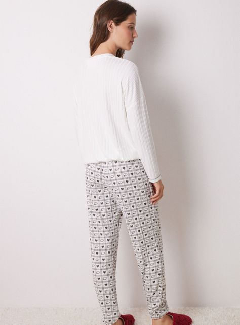 Pijama Largo Súper Soft Snoopy Marfil-1