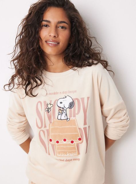 Pijama Largo Terciopelo Snoopy-2