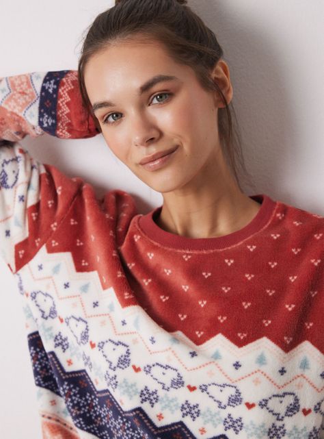 Pijama Largo Polar Suave Snoopy-3