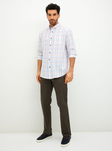 Camisa Algdón Lino Cuadros-3