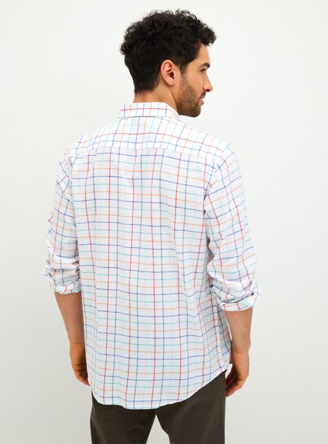 Camisa Algdón Lino Cuadros-1