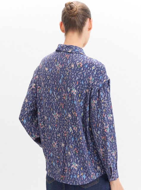 Camisa Pliegue Estampada-1