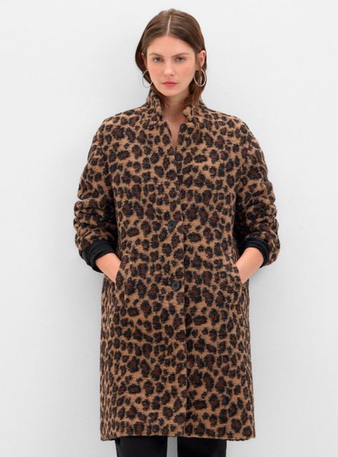 Abrigo Tejido Animal Print-0