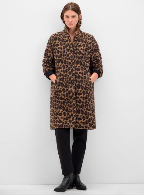 Abrigo Tejido Animal Print-5