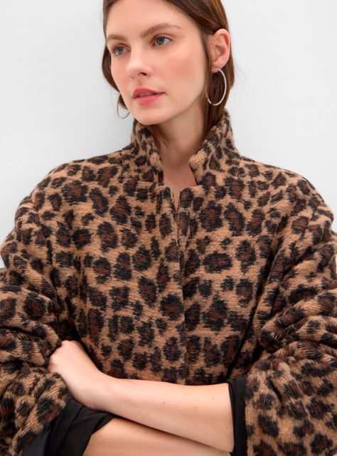 Abrigo Tejido Animal Print-2